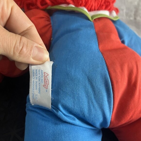 Vtg 1985 AmToy Inc Learn To Dress Clown Plush Stuffed Doll 80s Motor Skills Kids - Picture 5 of 5